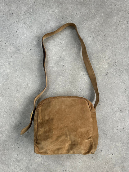 Loewe 1990s Suede Anagram Crossbody Bag