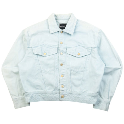 Vintage 90s Versace Jeans Couture Button Up Denim Jacket Size S | Small, Blue