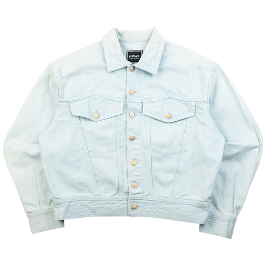 Vintage 90s Versace Jeans Couture Button Up Denim Jacket Size S | Small, Blue