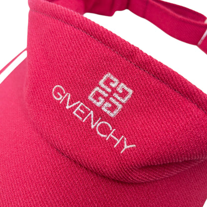 Vintage 90s Givenchy Embroidered Visor Hat | O/S, Pink