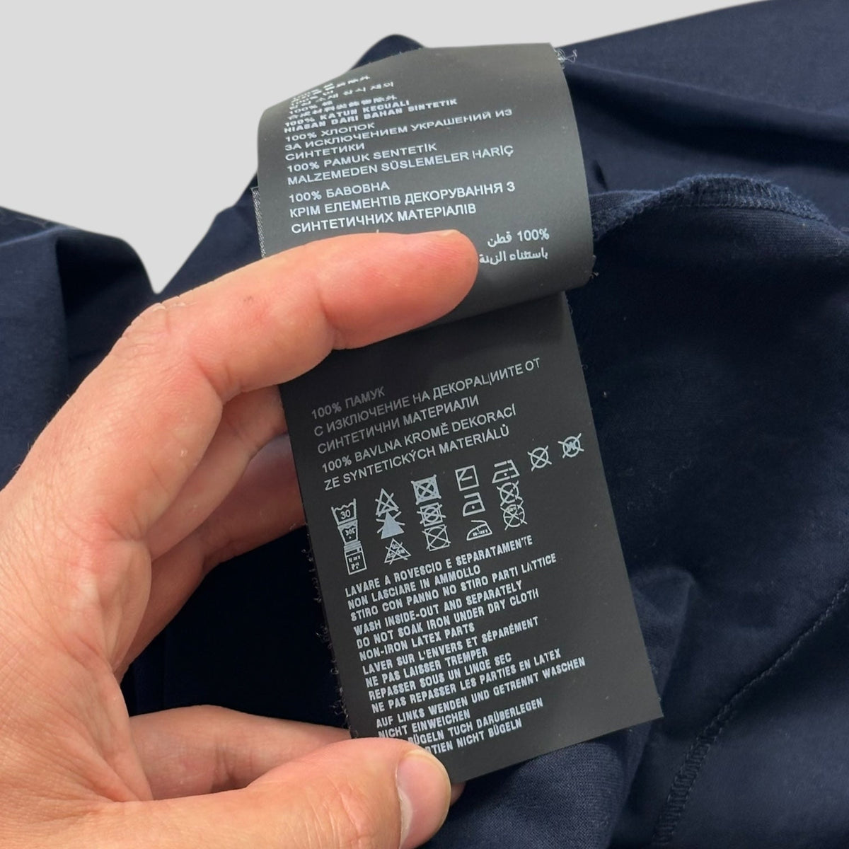 Prada 2018 Rubber Triangle Logo Mock Neck Light Jumper - S | Small, Navy