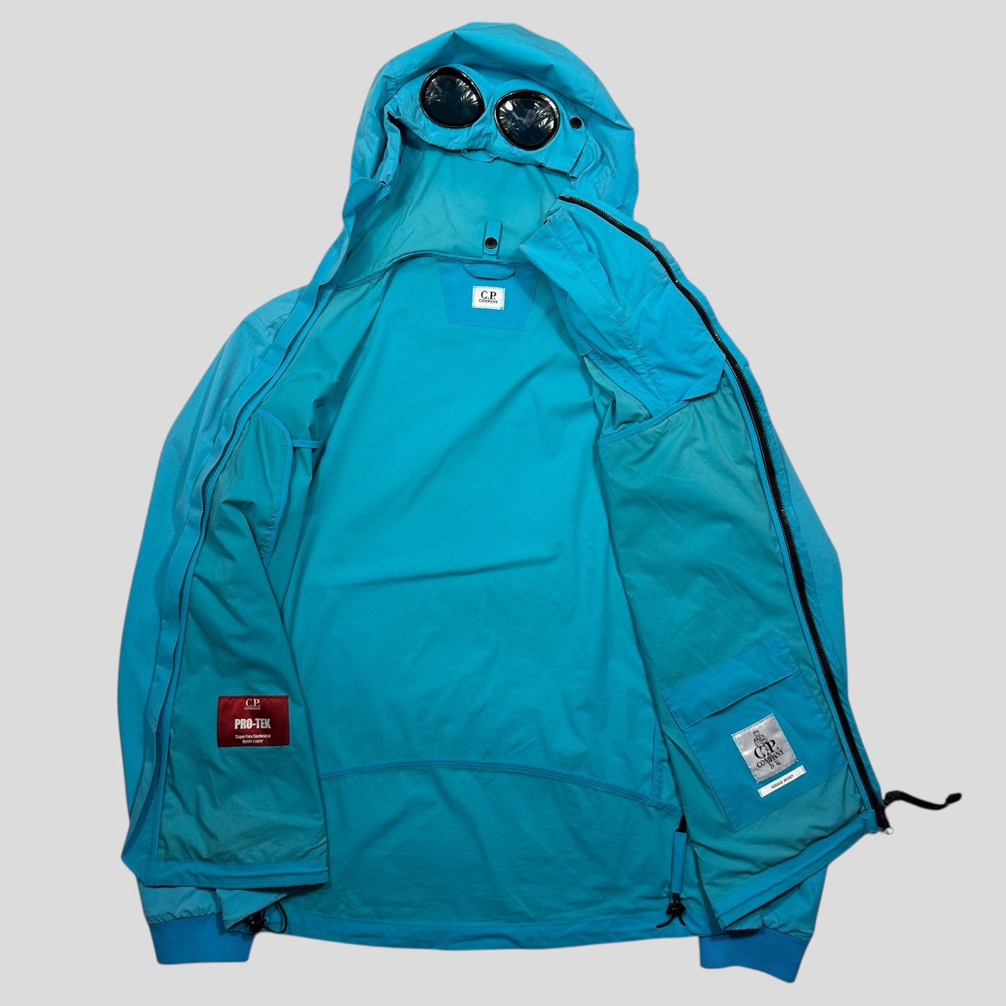 CP Company Aqua Blue Pro-tek Goggle Smock Jacket - IT52 (L)