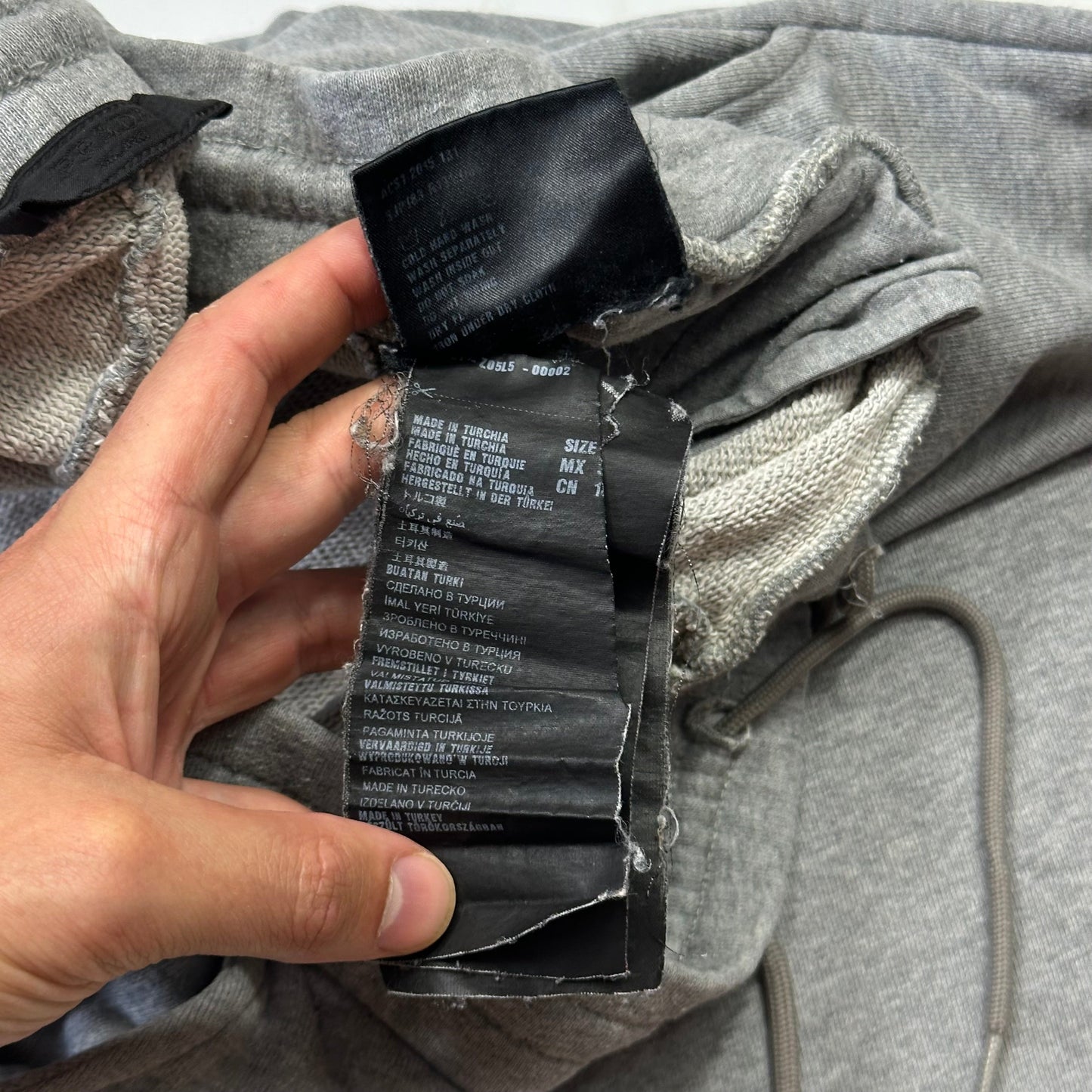 Prada Milano 2015 Red Tab Baggy Grey Cotton Shorts - L