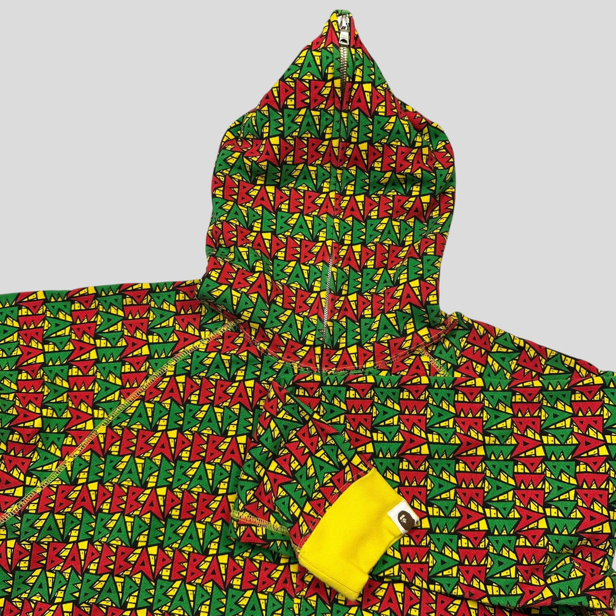Bape OG 2009 Rasta Full Zip Hoodie - S/M | Small, Multicoloured
