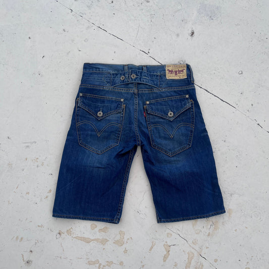 vintage 503 levis buckleback shorts | Blue, Blue
