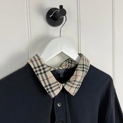 Burberry Polo Shirt Navy (XXL) | XXL, Navy