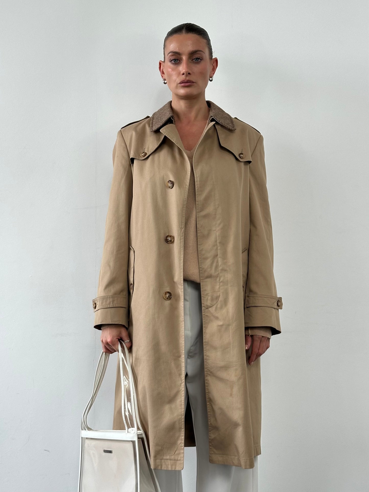 Christian Dior Monsieur Cotton Single Breasted Belted Trench Coat - M