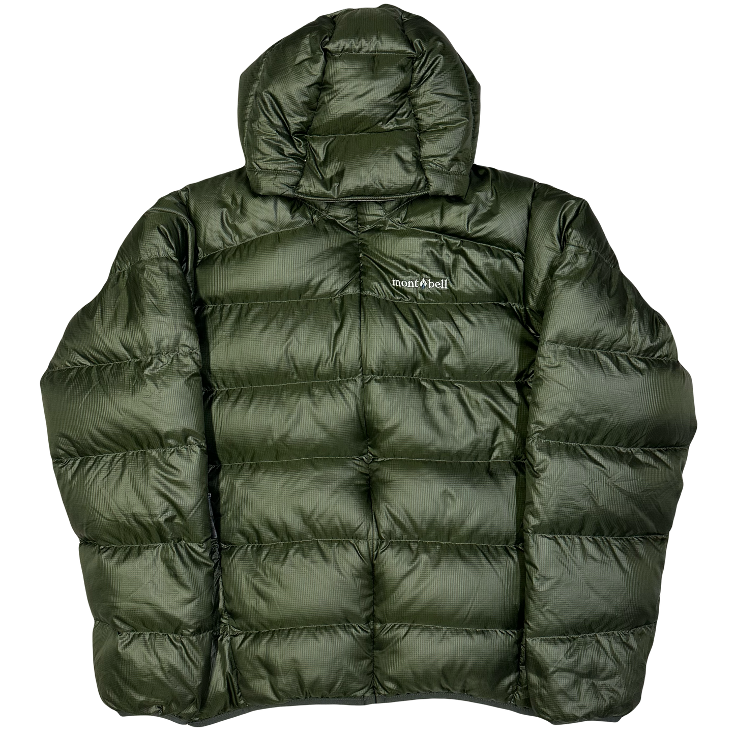 Montbell Light Alpine Puffer Jacket In Olive Green ( S )