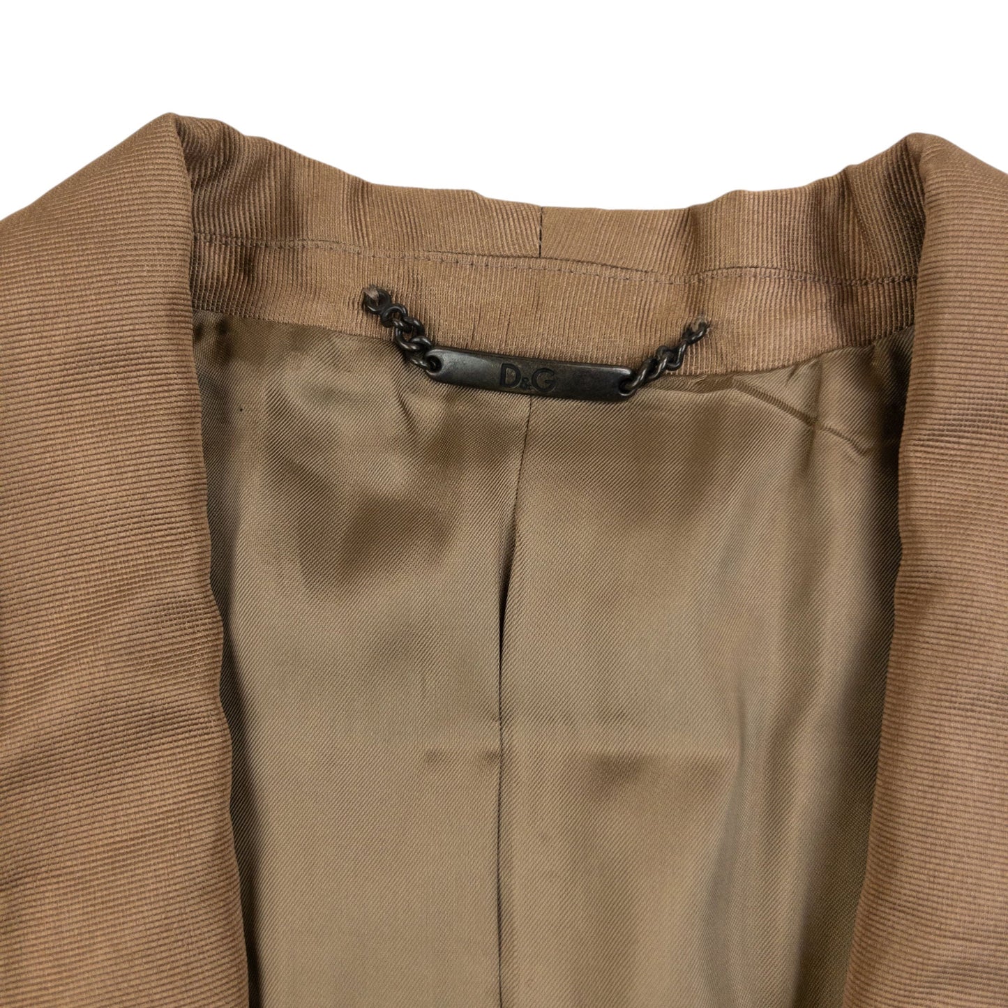 Vintage 2000s Dolce & Gabbana Embellished Blazer Jacket Size M | Medium, Brown