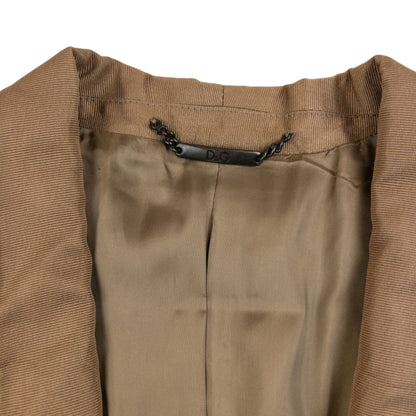 Vintage 2000s Dolce & Gabbana Embellished Blazer Jacket Size M | Medium, Brown