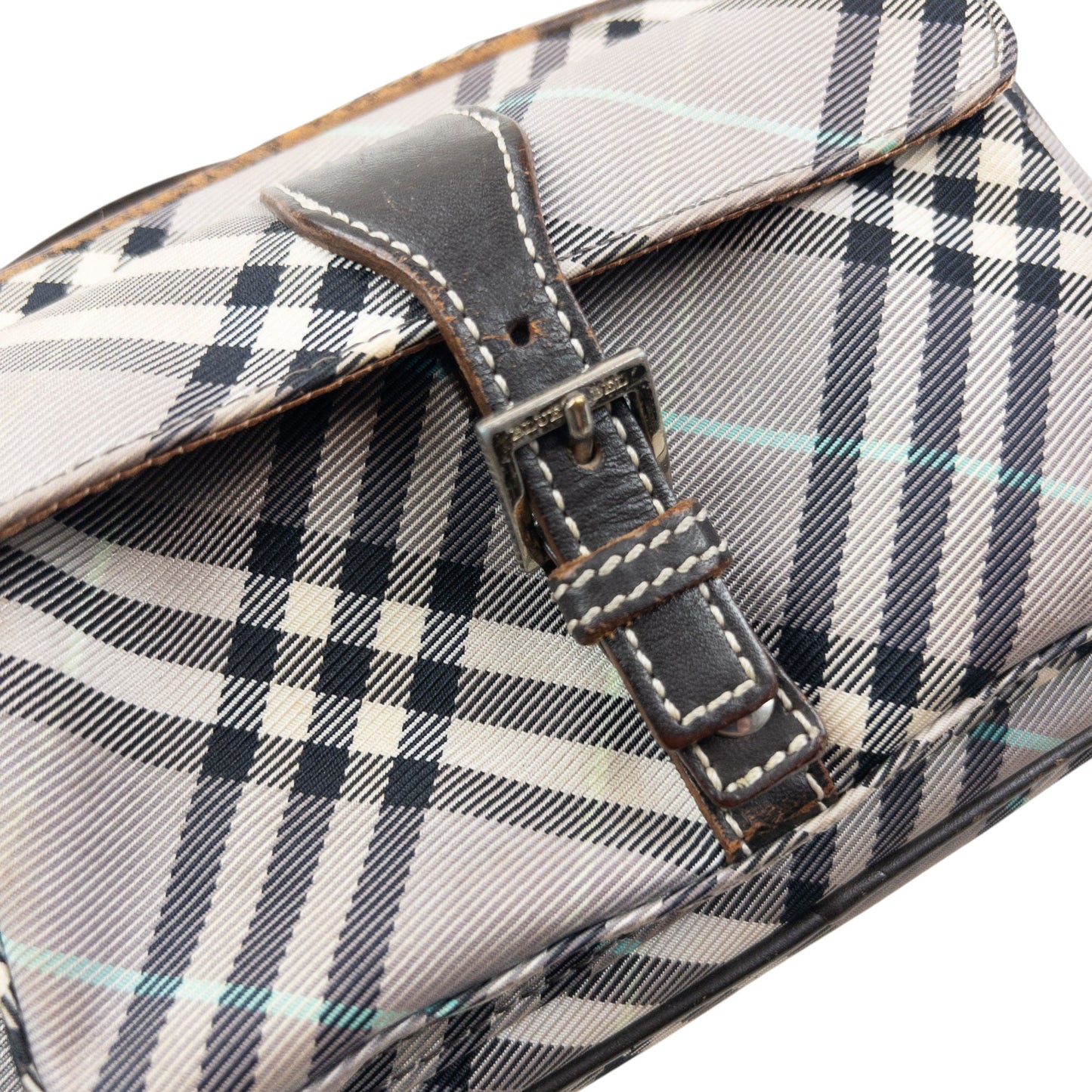 Vintage 2000s Burberry Blue Label Nova Check Crossbody Bag | O/S, Blue
