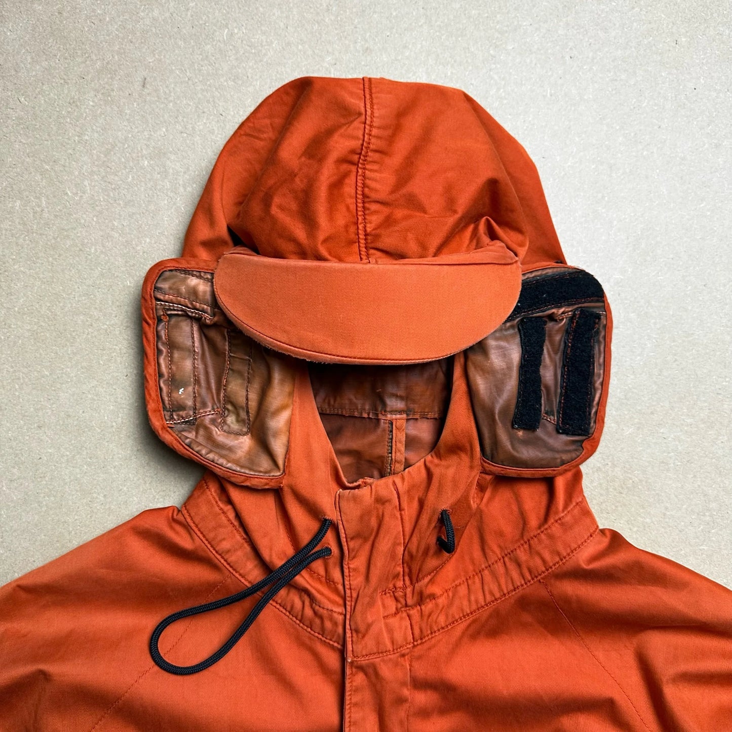 S/S 2004 Safety Orange Raso Flocatto Riot Mask Jacket
