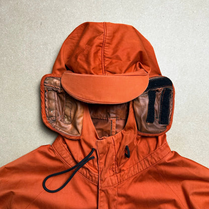 S/S 2004 Safety Orange Raso Flocatto Riot Mask Jacket