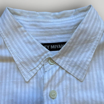 2000's Issey Miyake Pin Stripe Shirt L | O/S, White