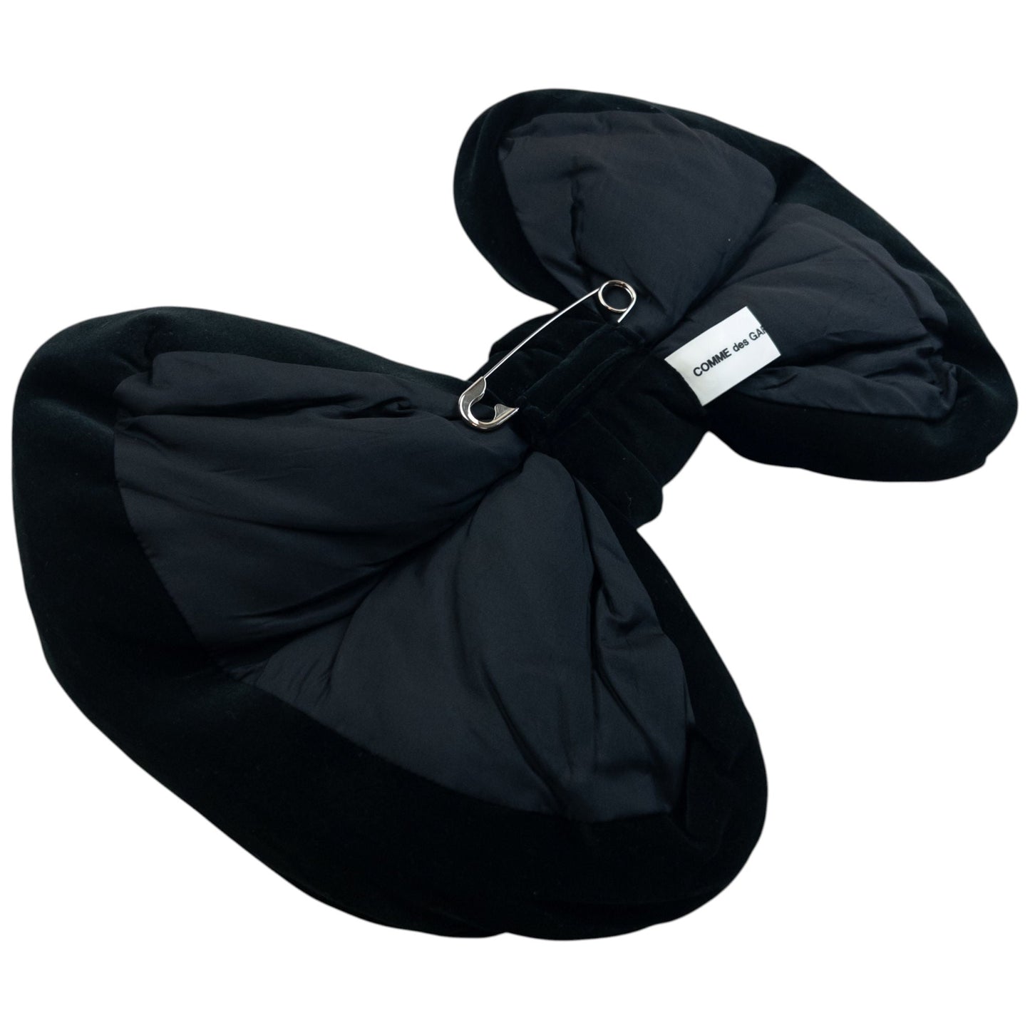 Vintage Comme Des Garçons Velour Oversized Bow Pin | O/S, Black