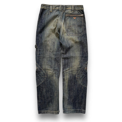 Armani Cargo Denim Jeans (34) | Default Title, Blue