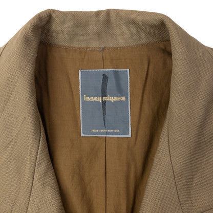 Vintage 80s Issey Miyake Button Up Gilet Vest Size L | Large, Brown