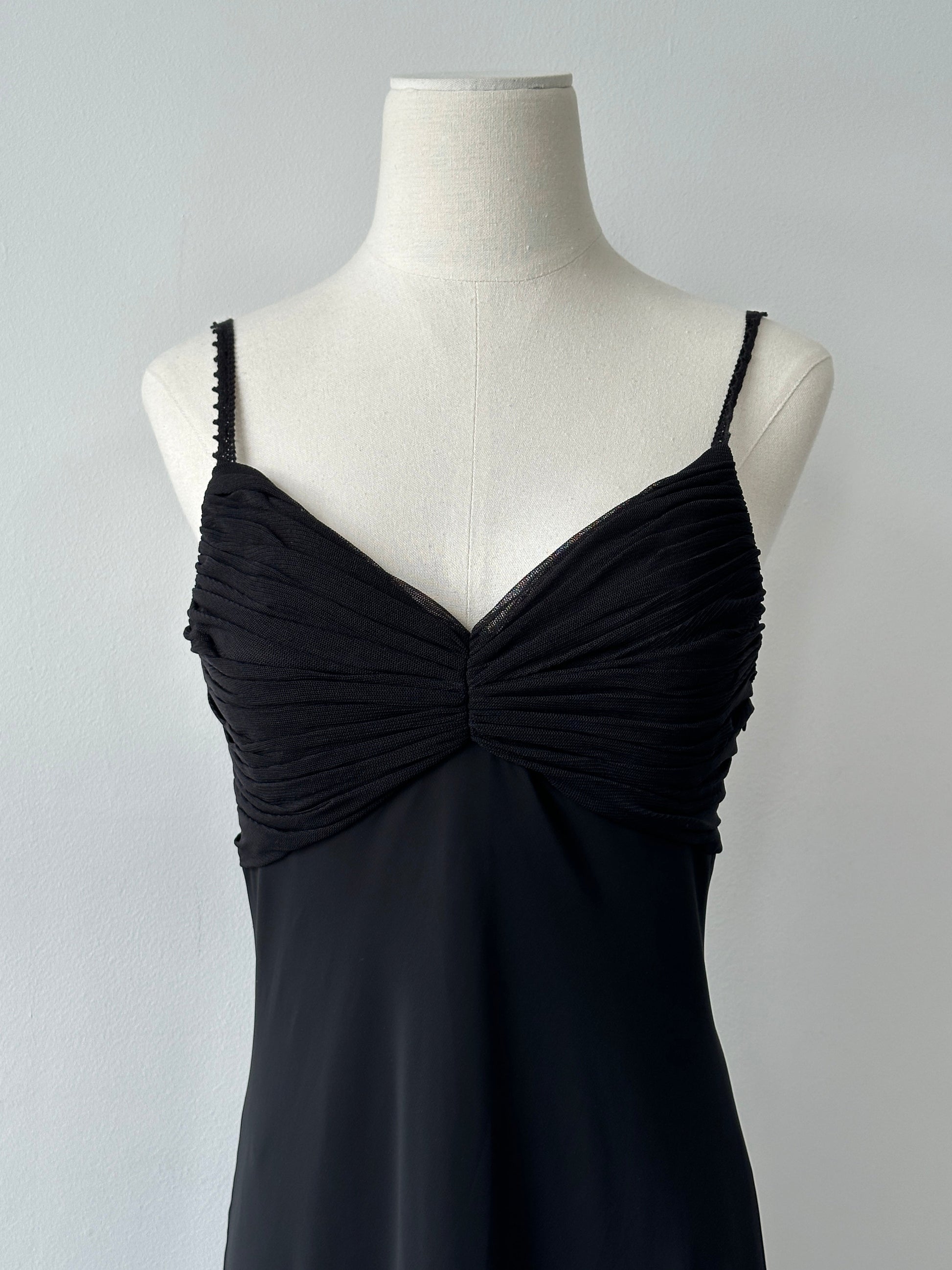 Vintage 2000s Sheer Asymmetrical Maxi Dress - S-M