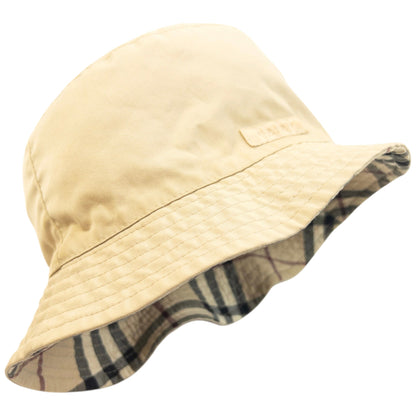 Vintage 2000s Burberry Nova Check Reversible Bucket Hat | O/S, Beige