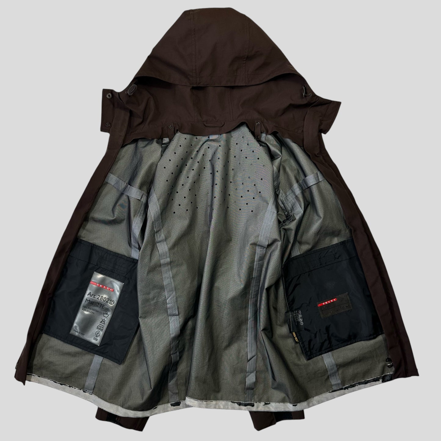 Prada Sport 2002 3 in 1 Brown Ventilated Goretex Technical Jacket - IT46 | Default Title, Brown