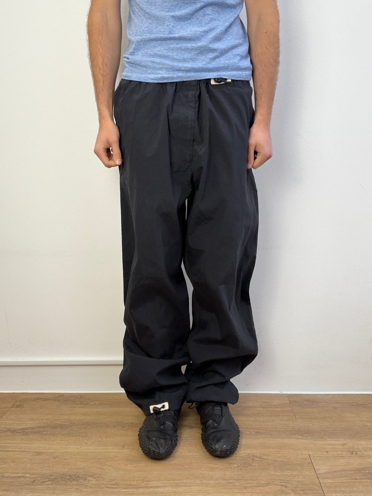 Armani Jeans 1990s Adjustable Cargo Pants | Large, Black