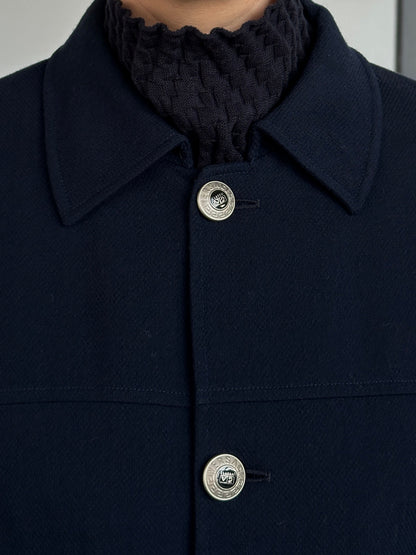 Versace Classic V2 1990s Bespoke Button Pure Wool Chore Jacket - L