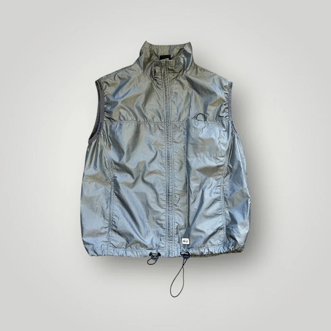 Quicksilver 2000's Shimmer Patterned Body Warmer Gilet M/L