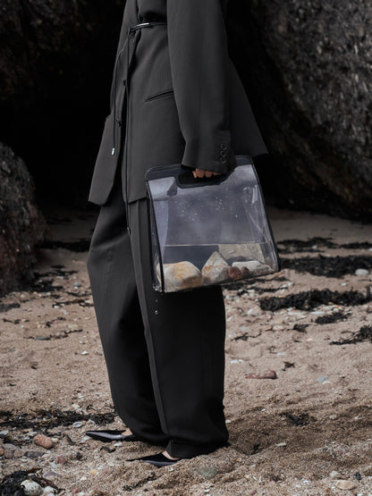 Gucci 1990s Tom Ford 2 in 1 Leather & Vinyl Hand Bag