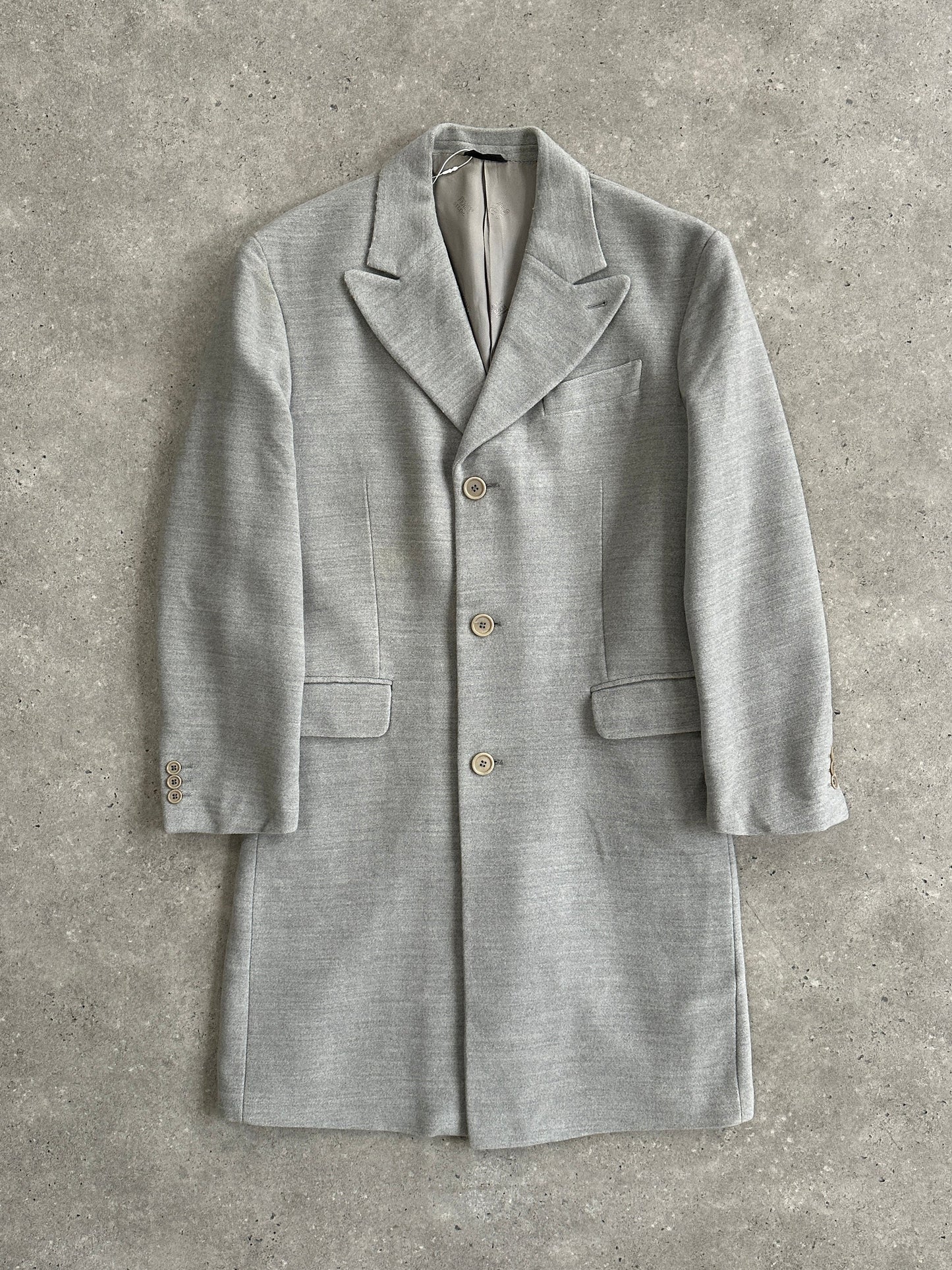 Gianfranco Ferre 1990s Wool Single Breasted Coat - L