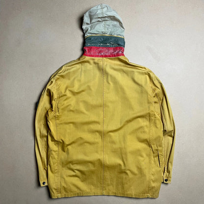S/S 1990 Gold Yellow Hidden Reflective Collar Raso Gommato Safety Jacket