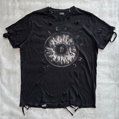 DIESEL DISTRESSED T-SHIRT | O/S, Red