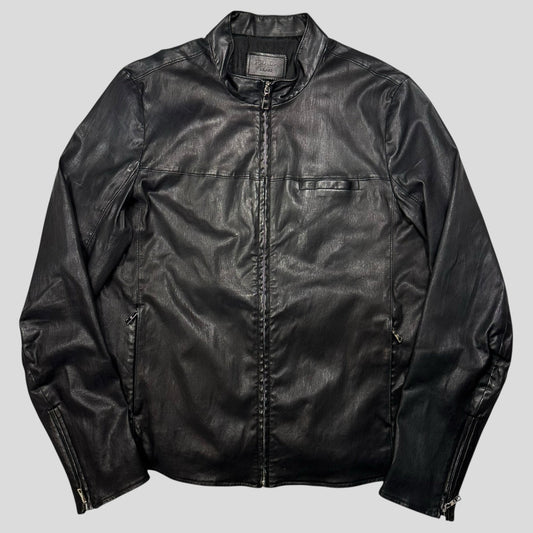 Prada Milano 2013 Lambskin Leather Biker Pocket Jacket - L | Default Title, Black