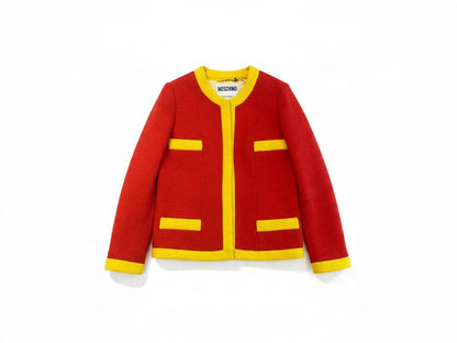 Moschino 2014 MOSCHINO Jeremy Scott MCDONALDS 20 BILLION SERVED JACKET Red/ Yellow 8 | O/S, Red