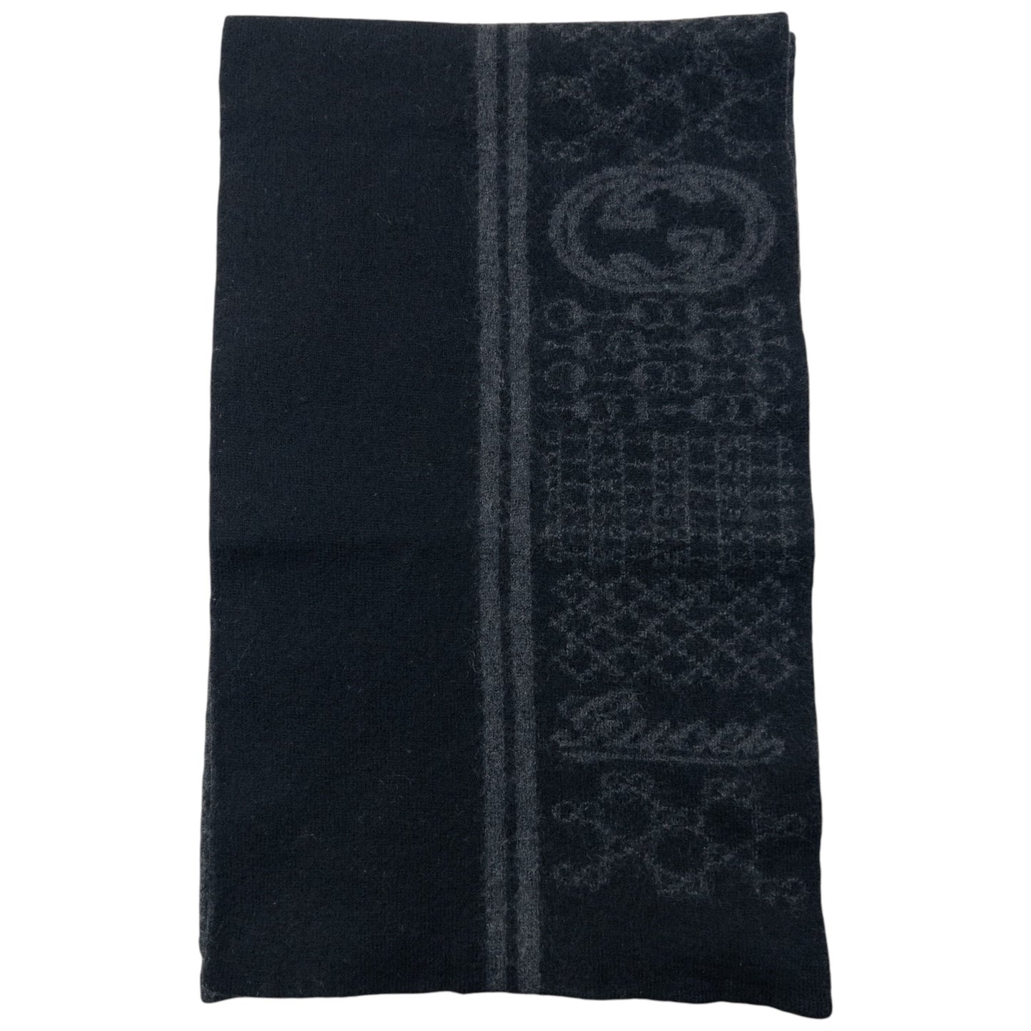 Vintage 2000s Gucci Wool Scarf | O/S, Black