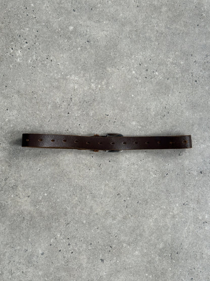 Vintage 1990s Leather Belt - One size