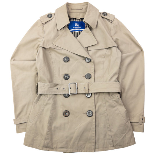 Vintage 2000s Burberry Blue Label Nova Check Lined Belted Trench Jacket Womens Size S | Small, Multicoloured