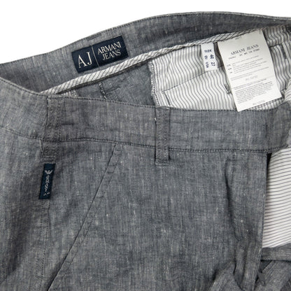 Vintage Armani Jeans Lightweight Linen Trousers Size W30