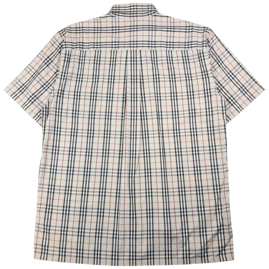Vintage Burberry Nova Check Short Sleeve Button Up Shirt Size XL