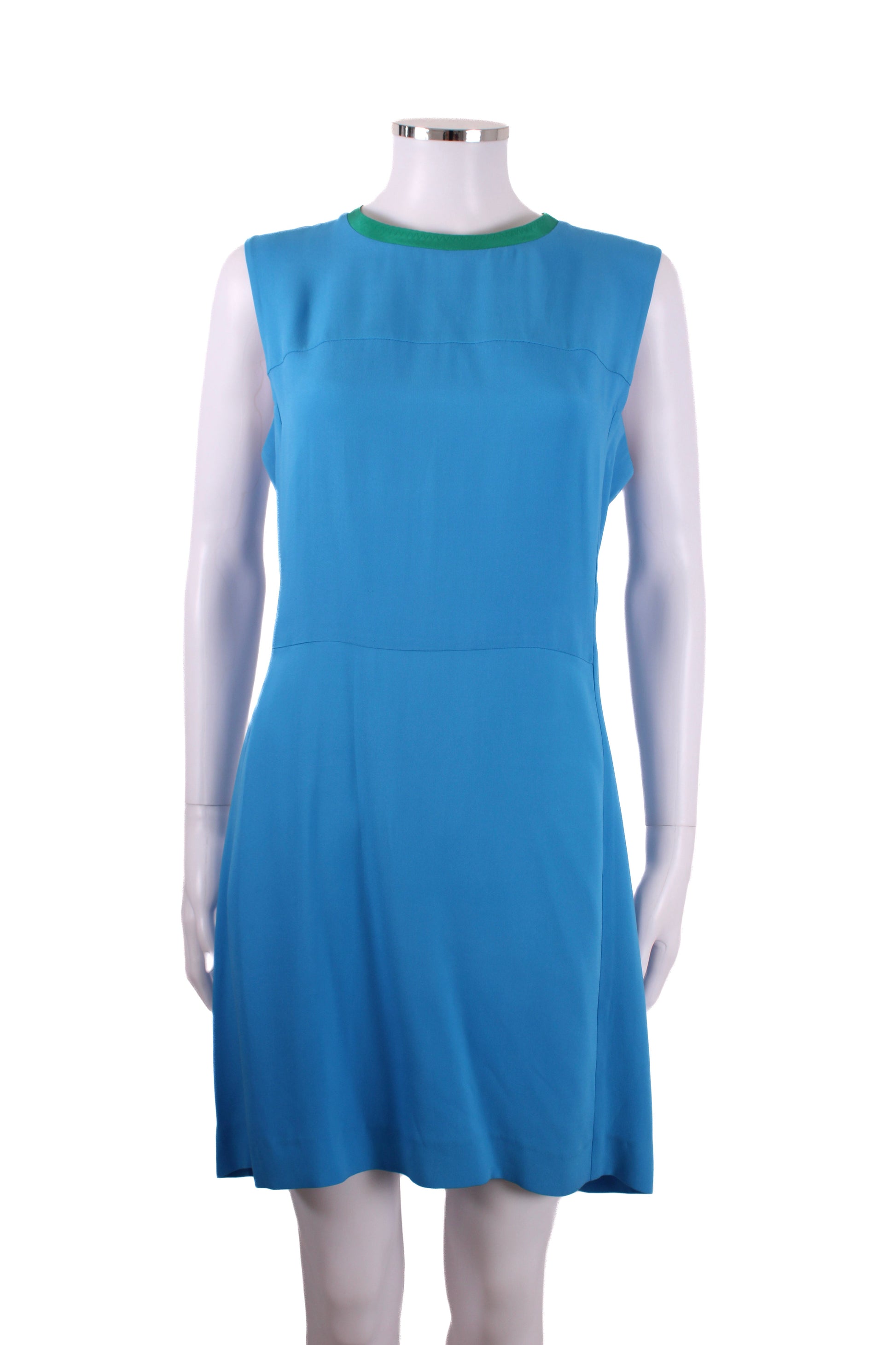 Joseph S/S Shift Dress Blue/ Green 12 | O/S, Blue