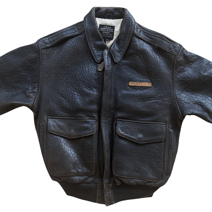 Avirex 'Lucky Strike' A2 Leather Flight Jacket - S / M | S / M, Red