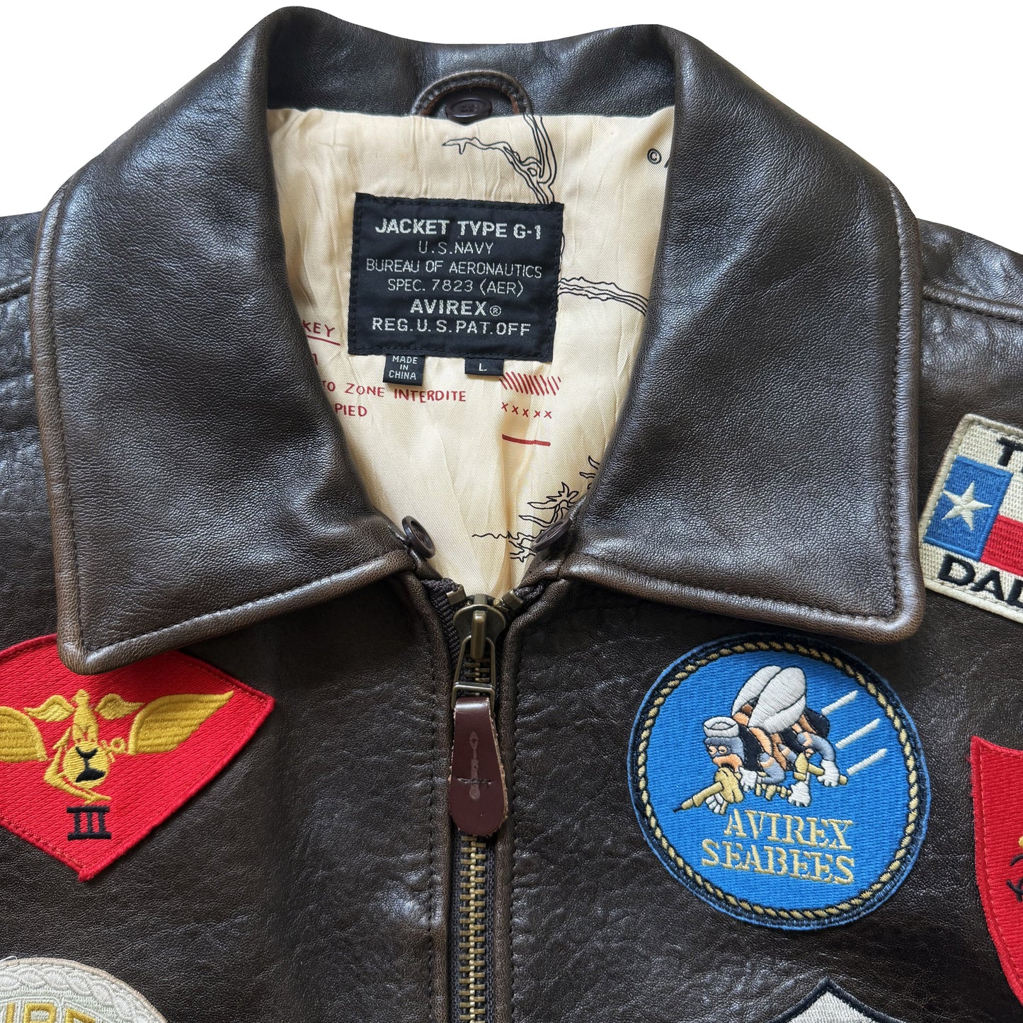 Avirex Top Gun G-1 Flight Jacket - L | Large, Brown