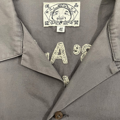 Evisu Paris Bowling Shirt - M | Medium, Charcoal