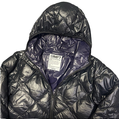 Camp 7 Diamond Stitch Puffer Jacket In Black (M)