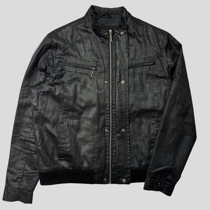 Kathrine Hamnett 00’s Poly Cotton Moto Bomber Jacket - M/L | Default Title, Black