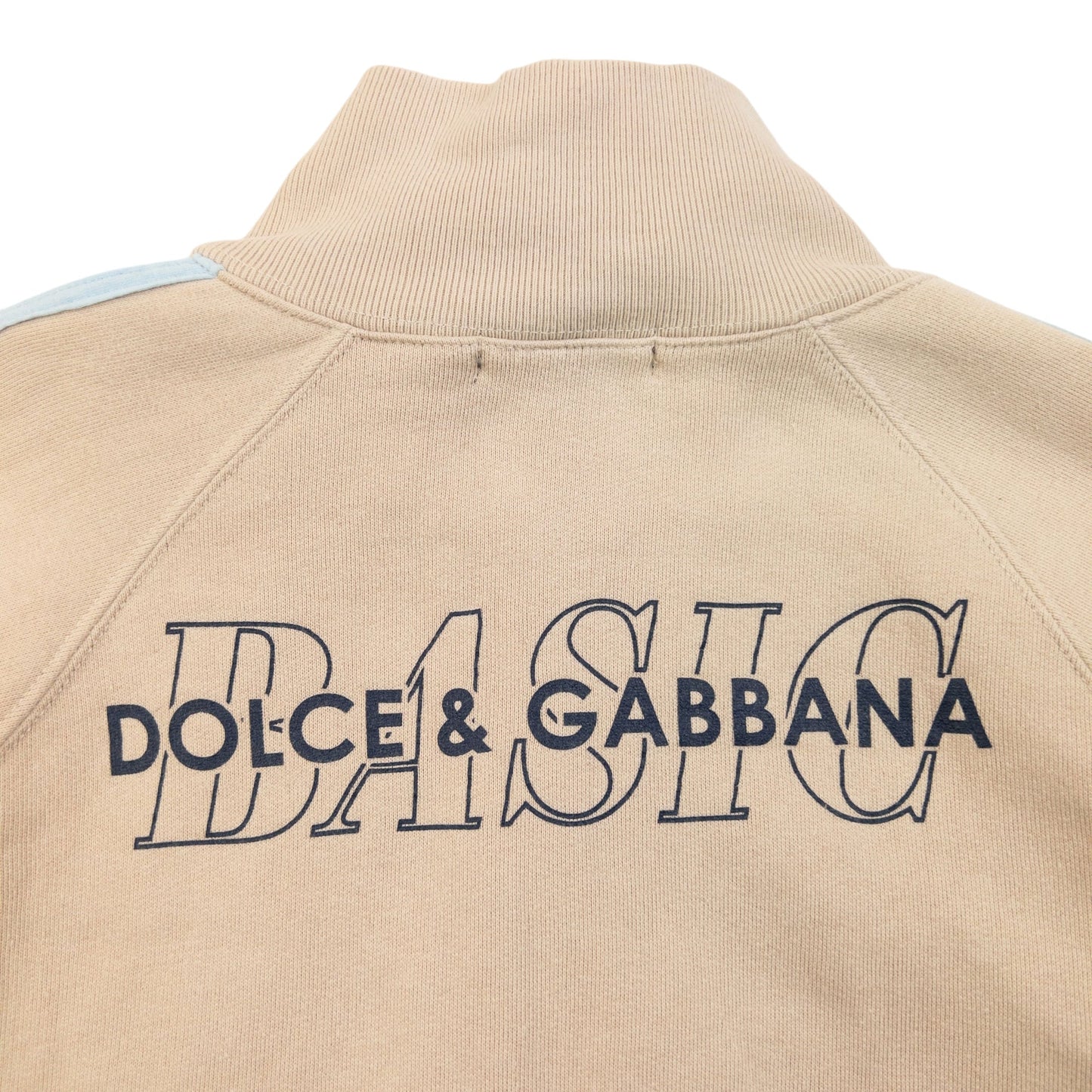 Vintage 2000s Dolce & Gabbana Zip Up Sweatshirt Size S | Small, Beige