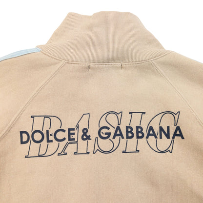 Vintage 2000s Dolce & Gabbana Zip Up Sweatshirt Size S | Small, Beige