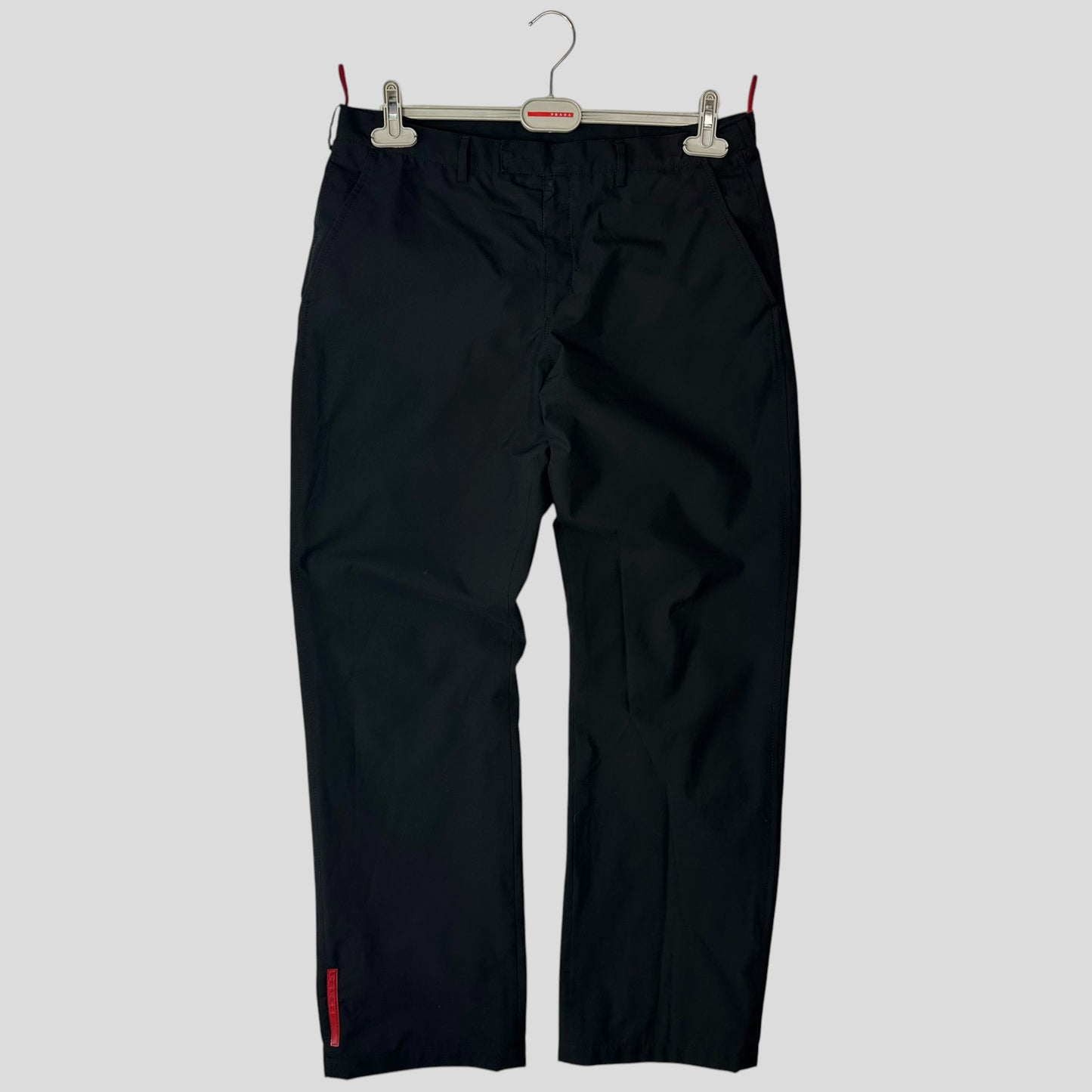 Prada Sport 00’s Goretex Black Mesh Lined Trousers - IT52 | Default Title, Black