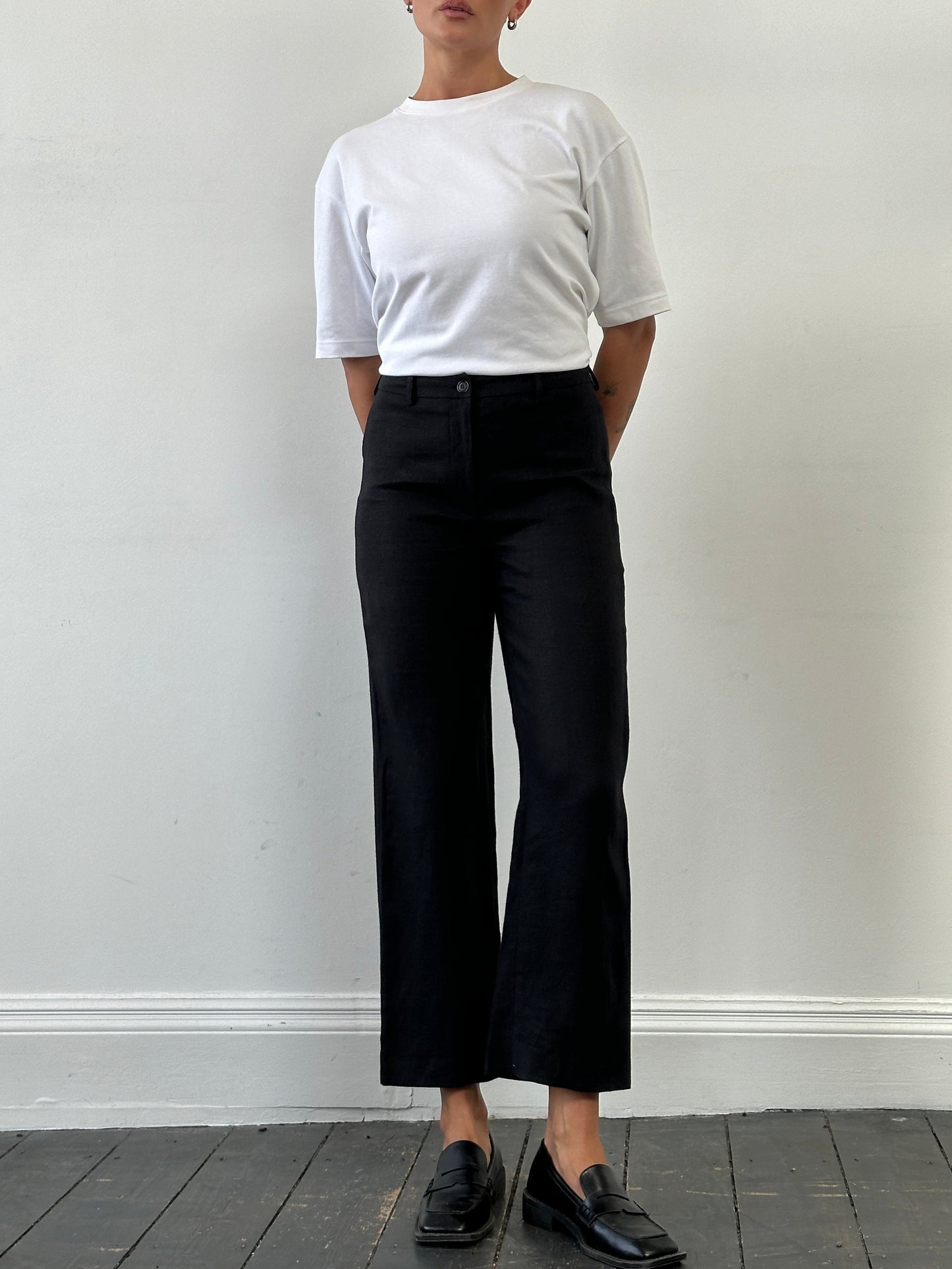 Hobbs Pure Linen Straight Leg Low Rise Trousers - W25