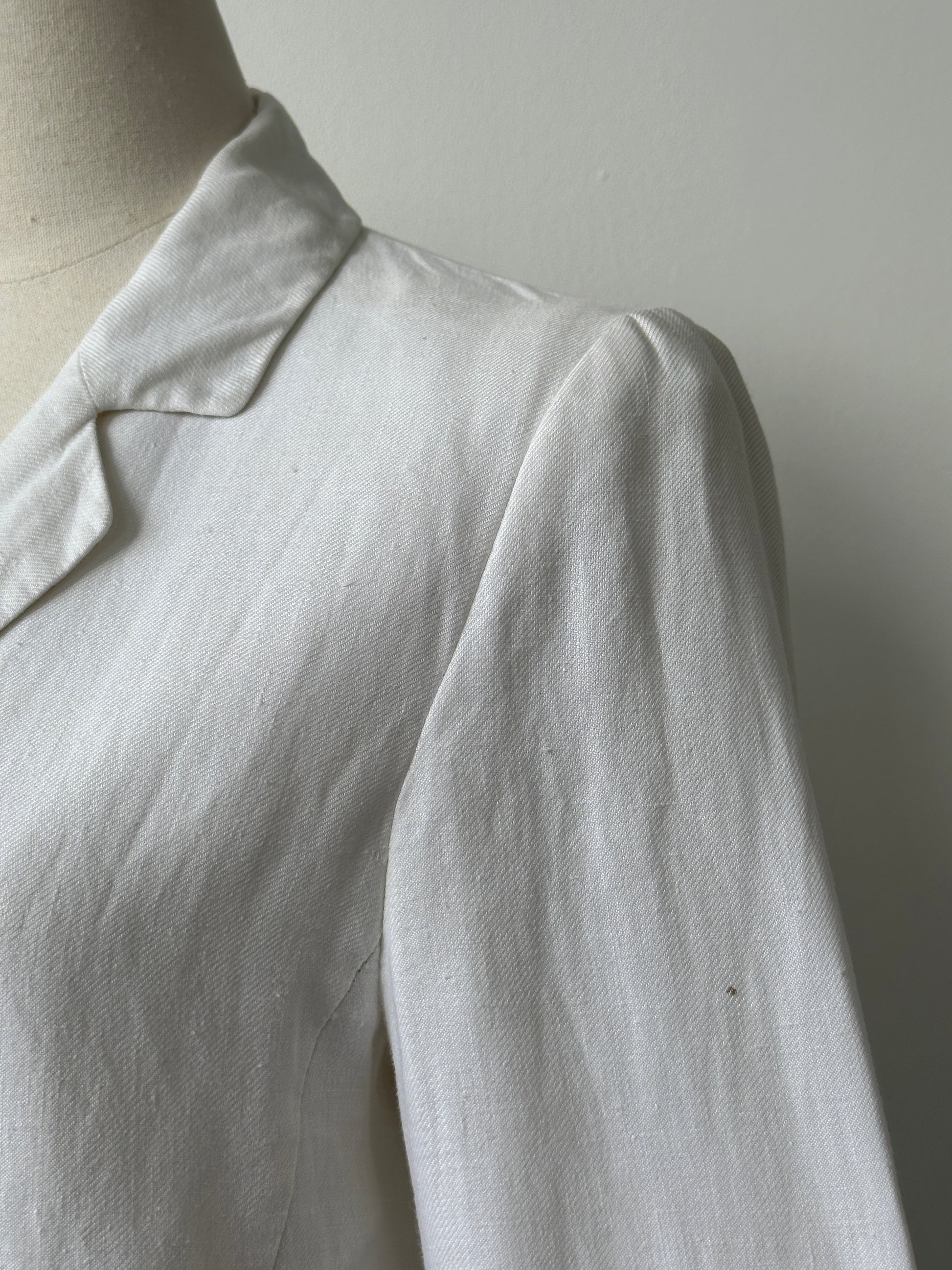 Max Mara 1990s Pure Linen Single Breasted Jacket - S