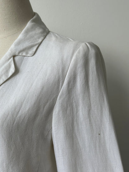 Max Mara 1990s Pure Linen Single Breasted Jacket - S